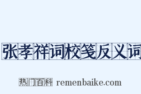 张孝祥词校笺反义词是什么意思的图片